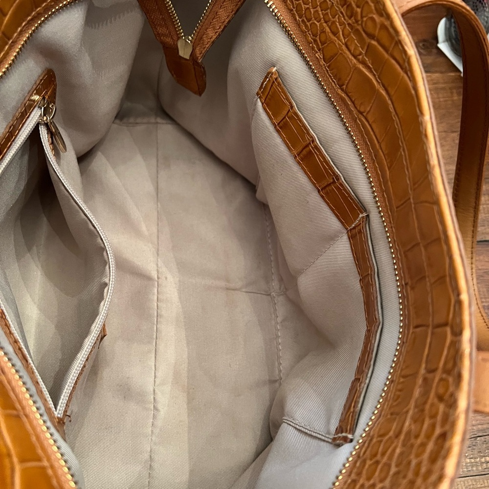 Valentina | Brown Faux Crocodile Bag - Picture 6 of 11